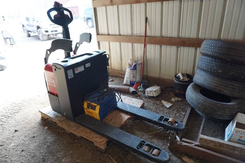 lot 6 image: Dayton Model 2LEB9 Battery Powered 4500 lb Pallet Jack Material Mover