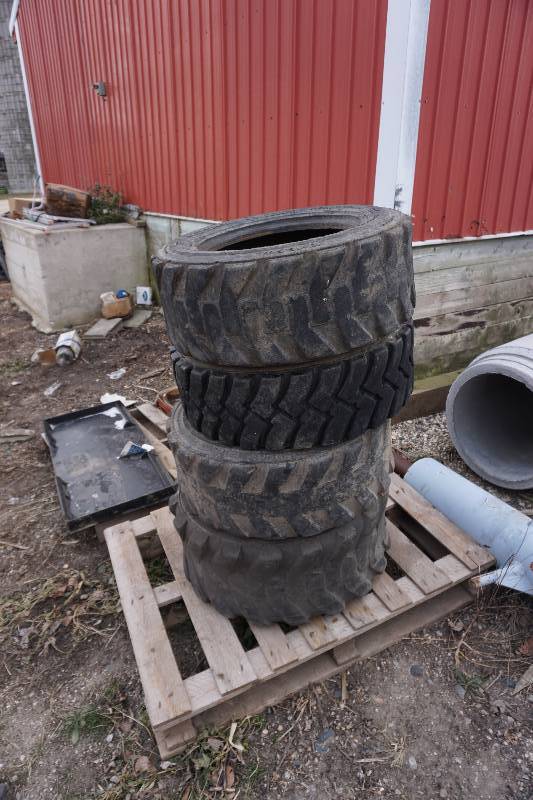 lot 28 image: 4 - Assorted Bobcat Skid Loader Skid Steer Tires