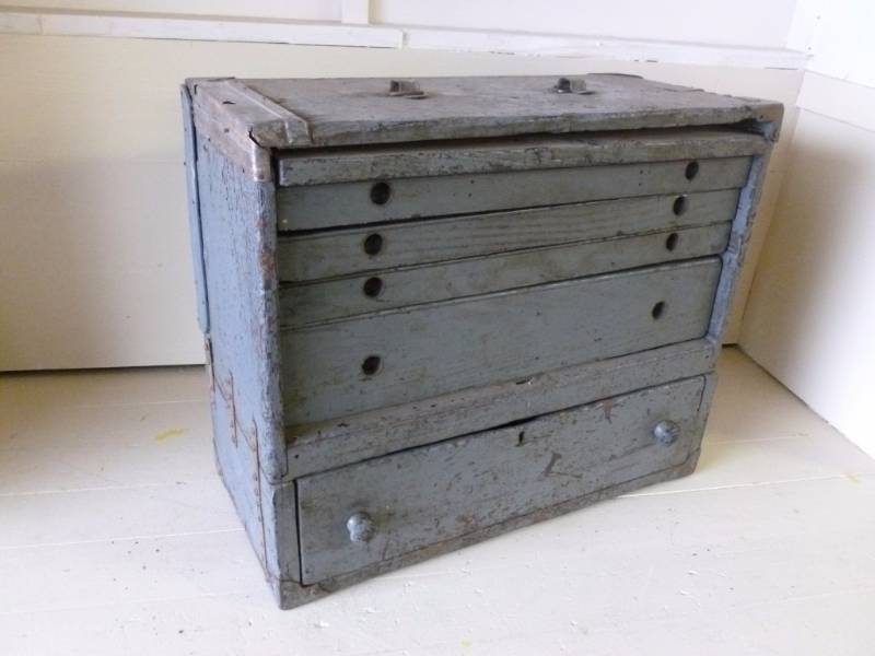 lot 161 image: Vintage Machinists Tools Box