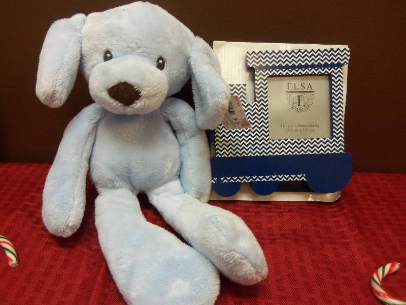 lot 113 image: Blue Puppy and Frame