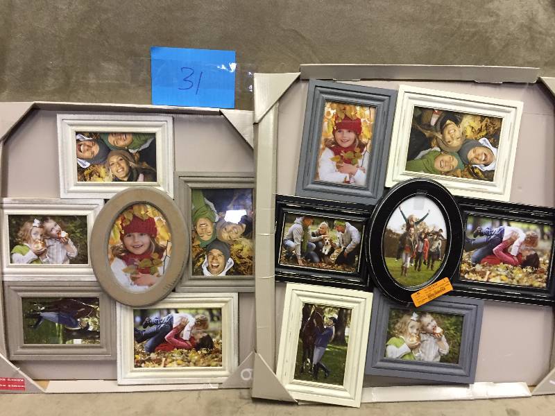 Lot 2 Collage Picture Frames missing Glass