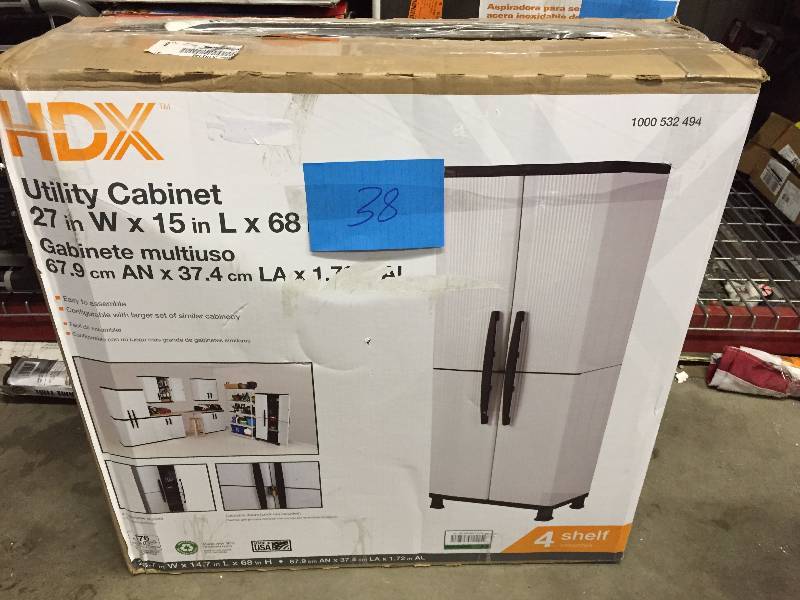 HDX Utility Cabinet 27 in x 15 in x 68 in New