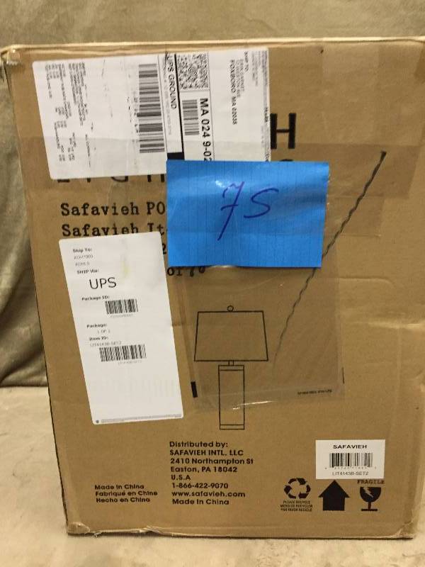 Safavieh Lighting LIT4143B 2 lamps new