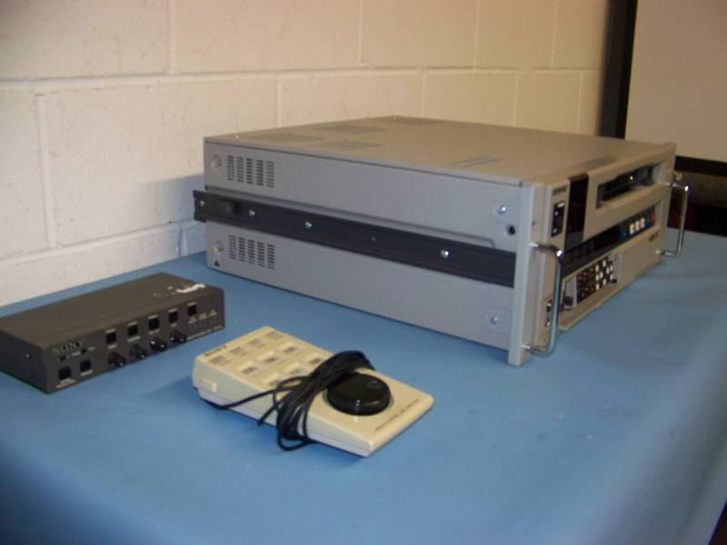 lot 110 image: Sony, Professional, Betacam, Studio Video Cassette Recorder  Player, Wired Remote Control and Remote Control Unit