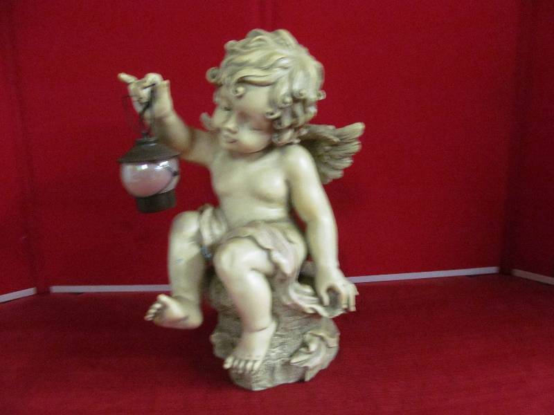 angel solar statue