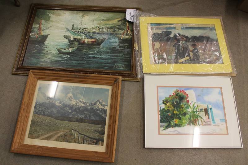 Assorted Framed Paintings (4)