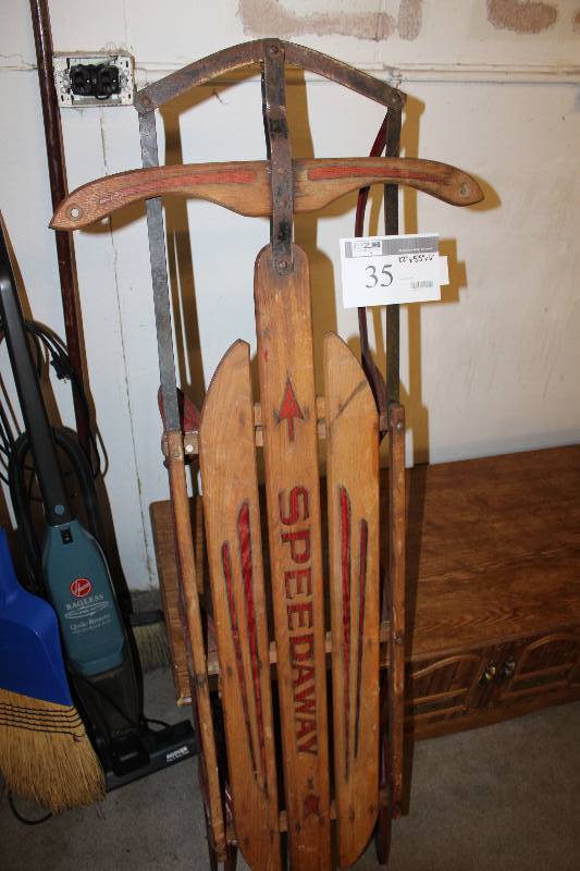 Vintage Speedaway Toboggan with Runners