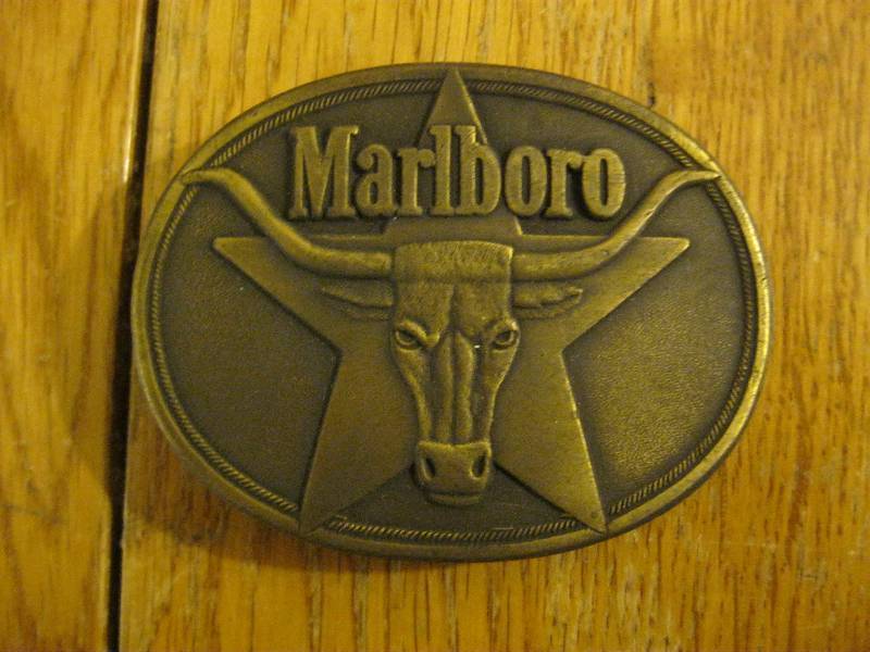 lot 61 image: Solid Brass Marlboro Belt Buckle