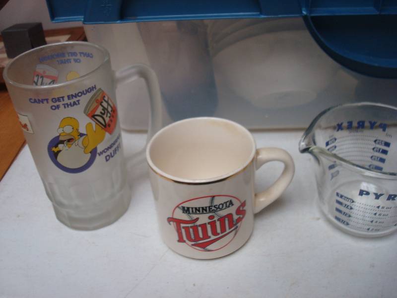 lot 156 image: Bin With Some Glasses And Dishes, Some Sports