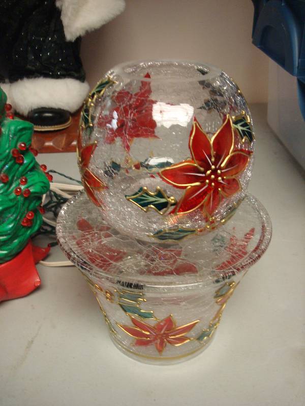 lot 164 image: Ceramic Christmas Wreath, And Candle Holder