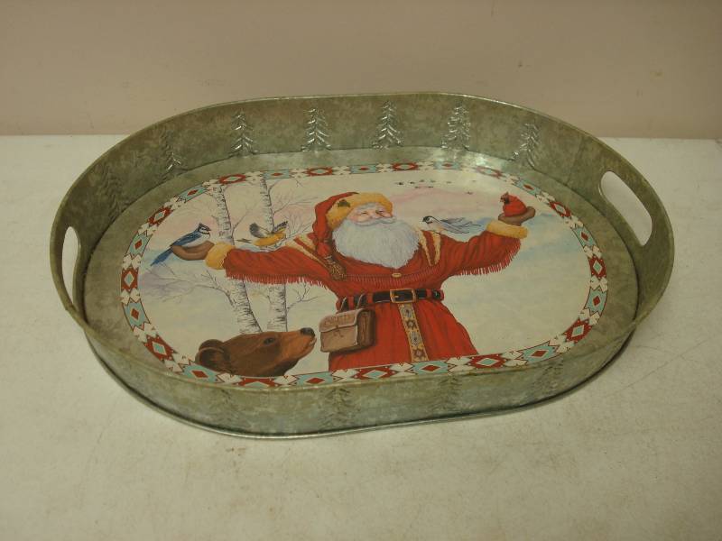 lot 165 image: Two Metal Christmas Trays