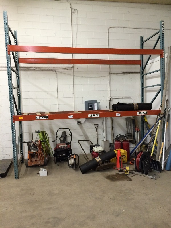 Pallet racking  12 high x 12 long x 4 deep  (no contents)