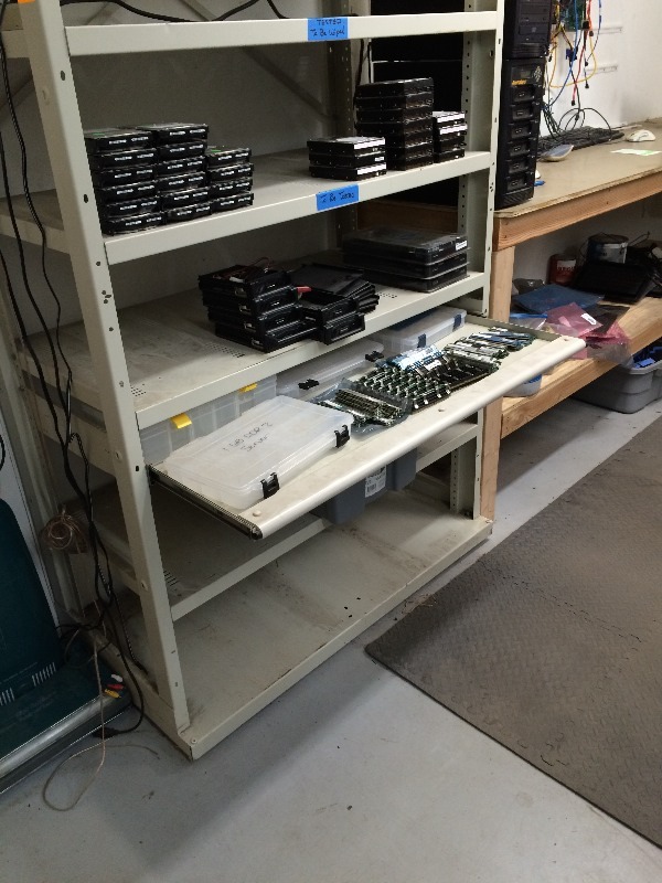 Testing Table  shelving   Approx. Measurements  48 wide x 36 deep x 72 tall