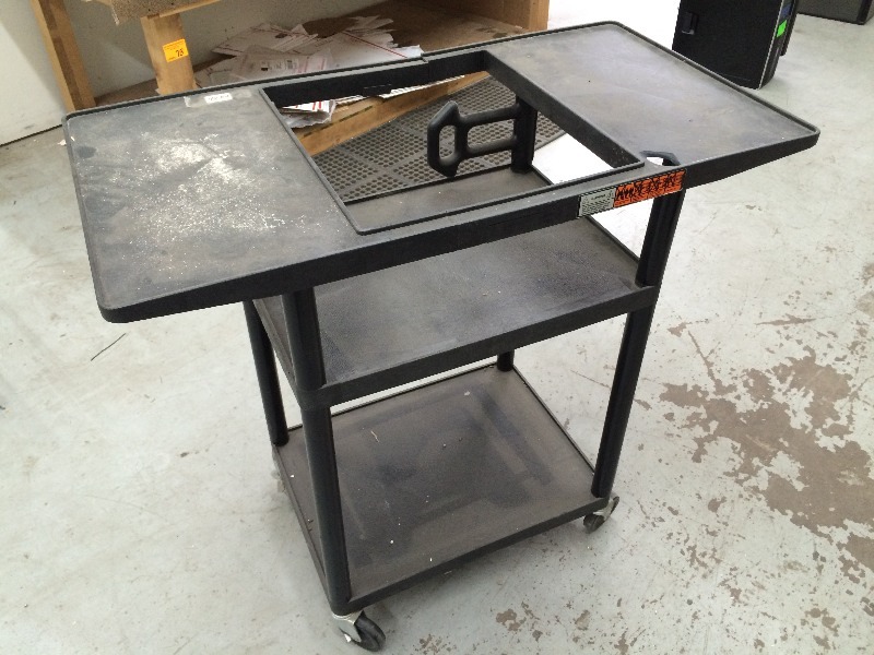 Cart on wheels  Measures 39 wide x 21 wide x 37 tall