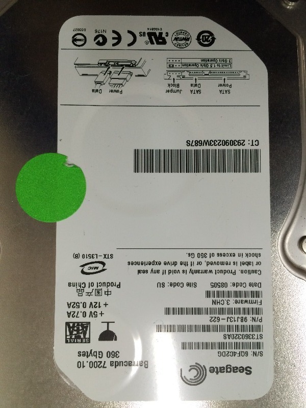 360 GB Hard Drive