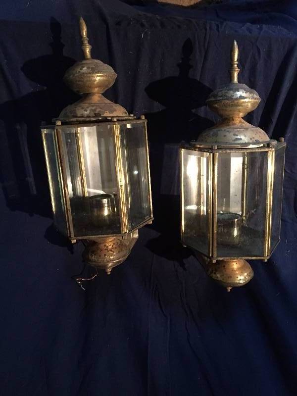 Pair of Gold Exterior Lights