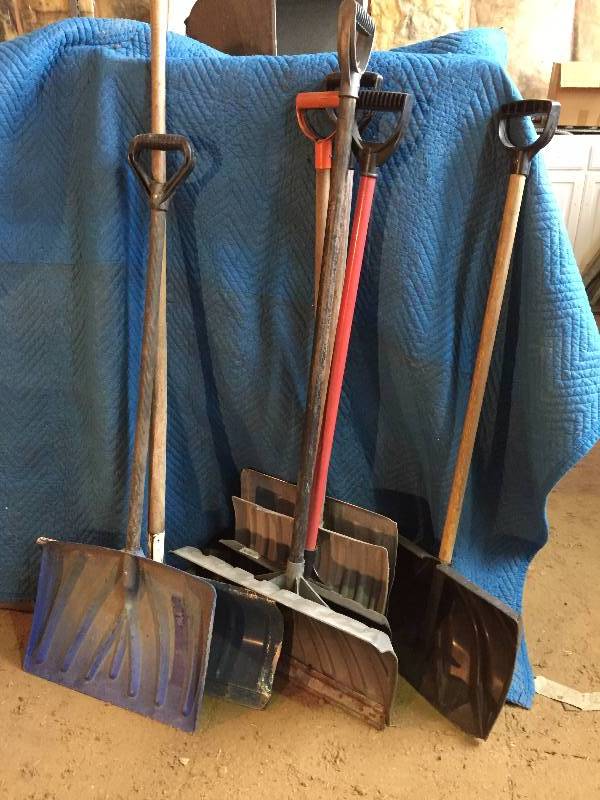 Lot of Snow Shovels