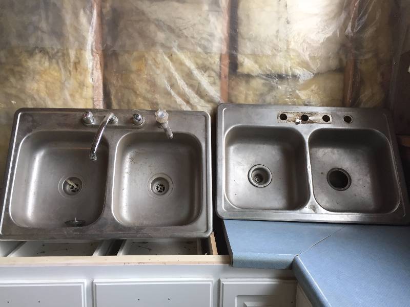 Two Stainless Steel Sinks