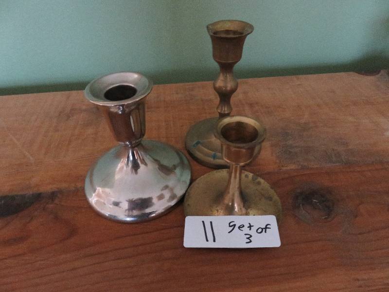 Three candle holders