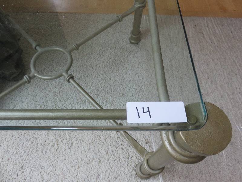 Glass side table