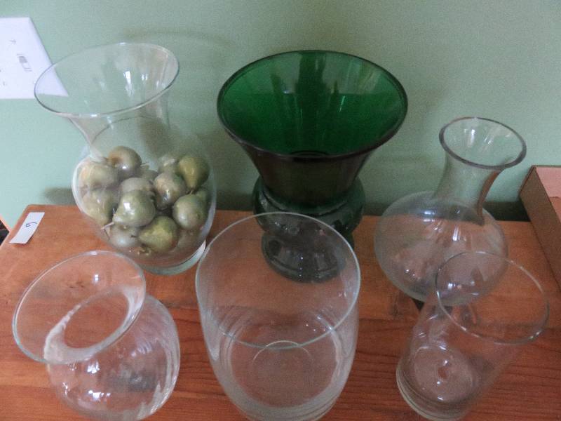 Lot of 6 glass vases