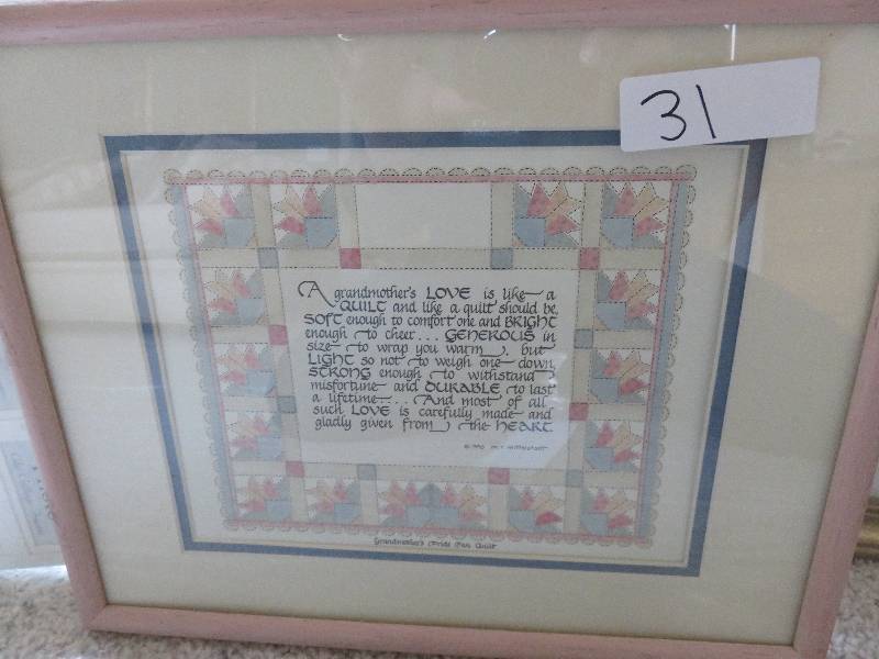 Picture and 5 empty picture frames