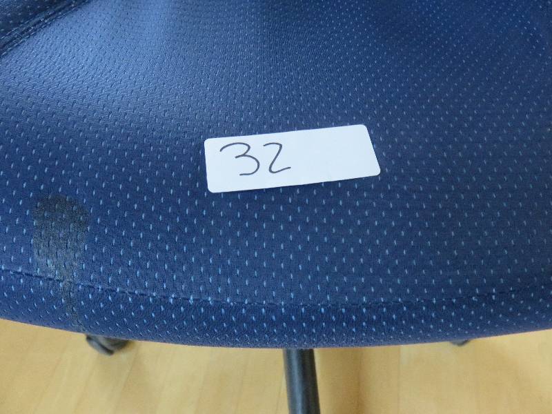 blue office chair