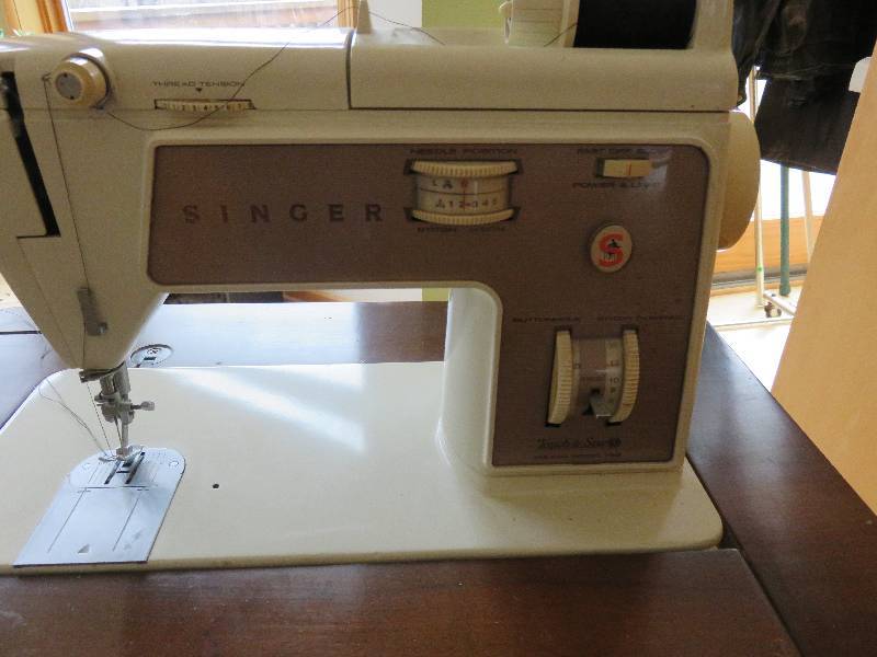 Singer Touch and Sew Machine in Cabinet