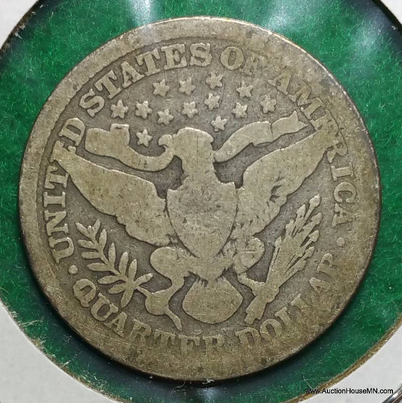 1896 Barber Silver Quarter Dollar