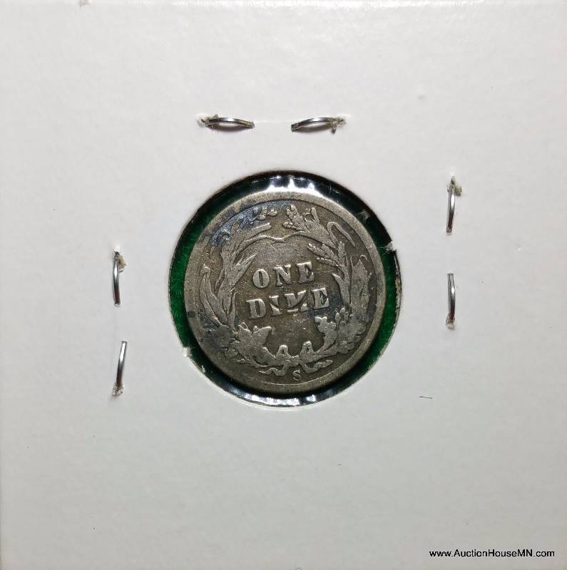 1906 S Barber Silver Dime