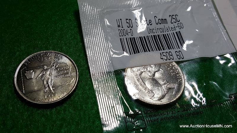 (6) Littleton Uncirculated State Commemorative Quarters