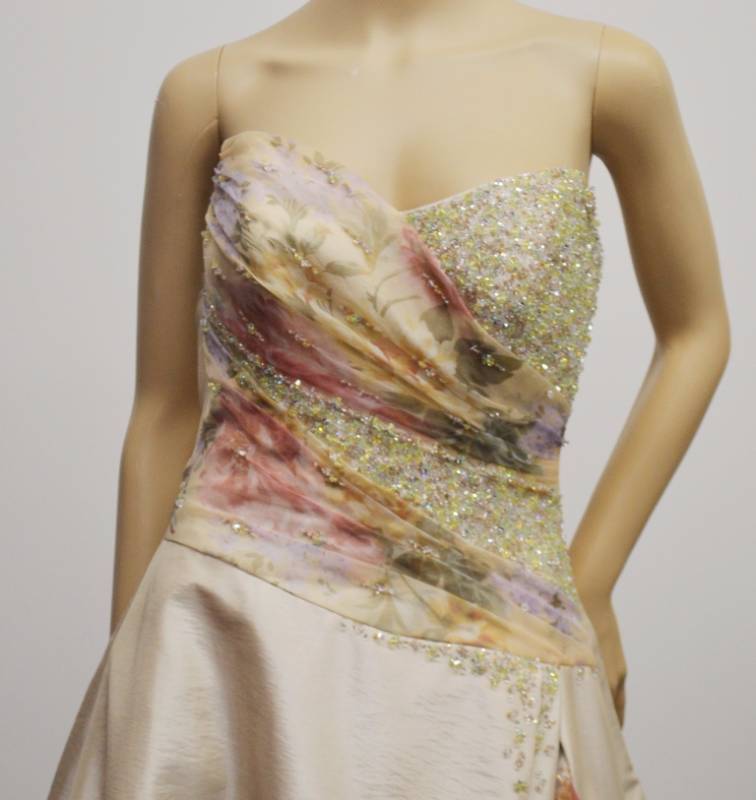 lot 5 image: Maggie Sottero  Coutoure- Creamy Earth Tone Bridal Gown