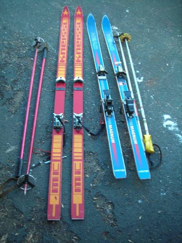 Pair Head Skis, Pair Kneisl Skis, Pair Ski Poles