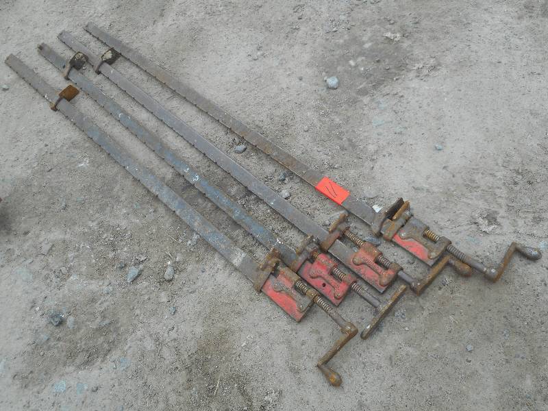 lot 11 image: (4) Vintage Bar Clamps