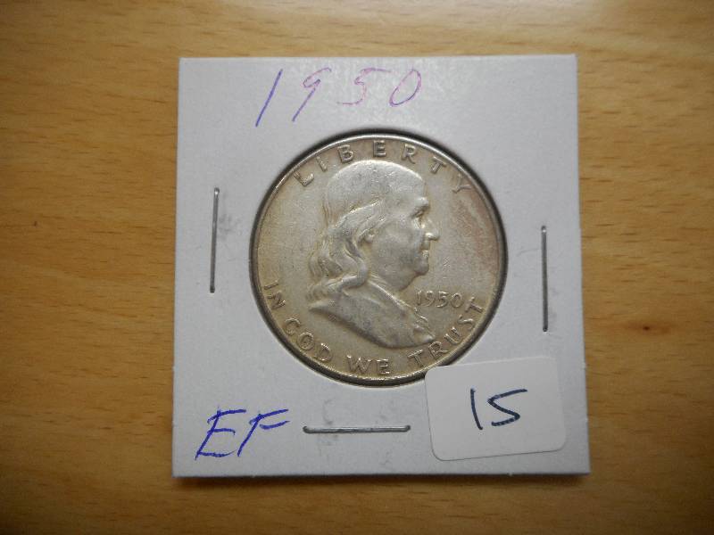 1950 Franklin Half Dollar, FVF, So...