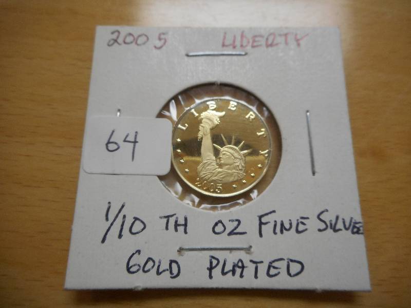 2005 Liberty 110oz Fine Gold-Plate...