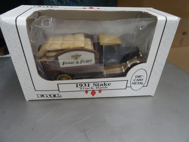 lot 20 image: Farm and Fleet 1931 Stake Truck Bank