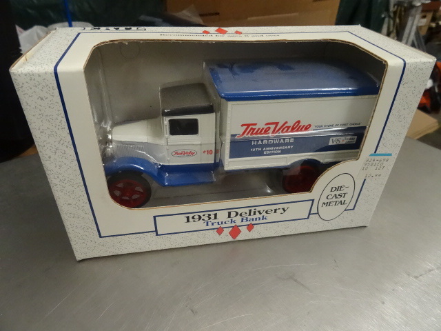 lot 138 image: True Value 1931 Delivery Truck Bank
