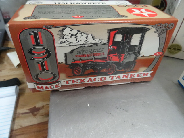 lot 199 image: 1910 Mack Texaco Tanker Truck Bank