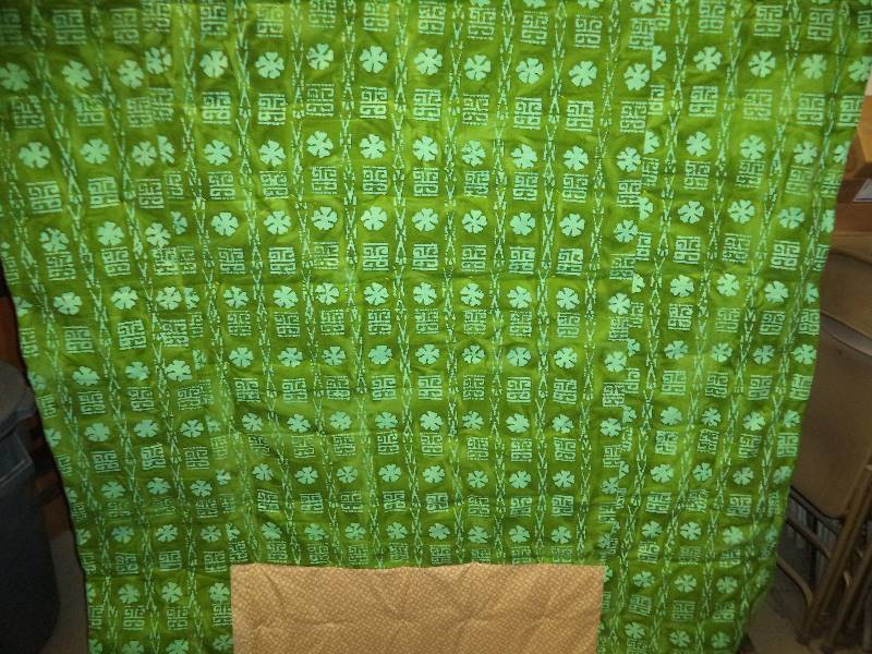 Handcrafted Quilt - Reversible GreenBrown Patchwork