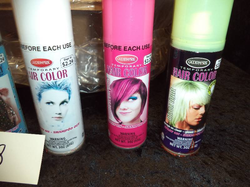 Lot - Temporary Hair Color Spray Cans, Misc Colors