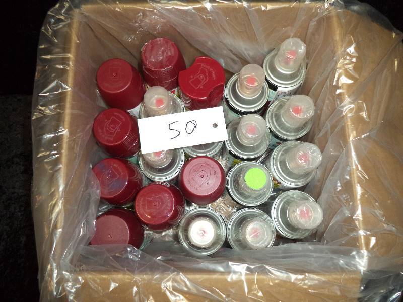 Lot - 20 Can of Spray Paint - Burgandy