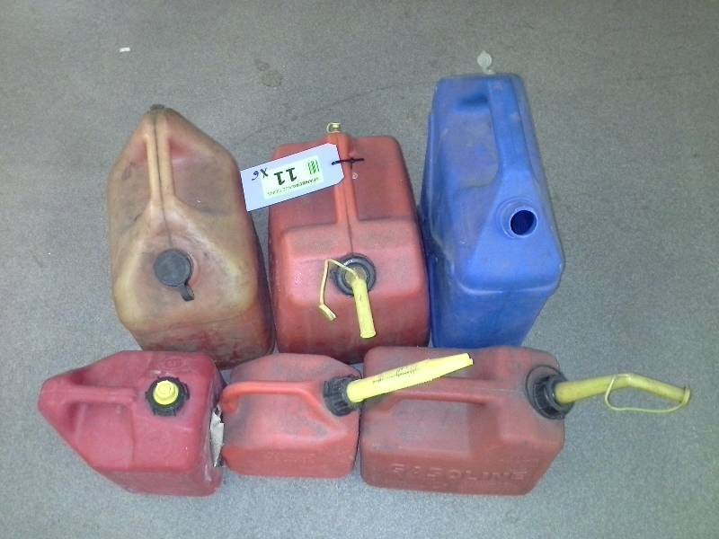 Lot of fuel cans