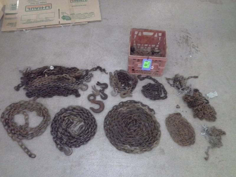 Miscellaneous chain lot, large quantity