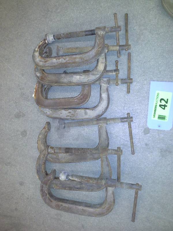 Lot of 7 C clamps