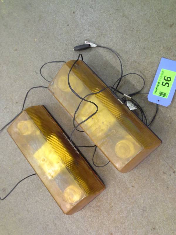 Pair of amber strobe lights