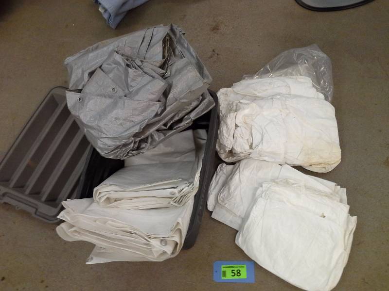Lot of miscellaneous tarps