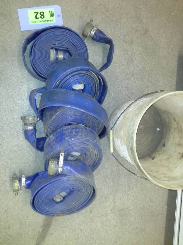 Fire hose lot, four lengths