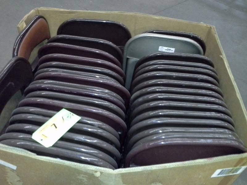 Approximately 33 metal folding chairs