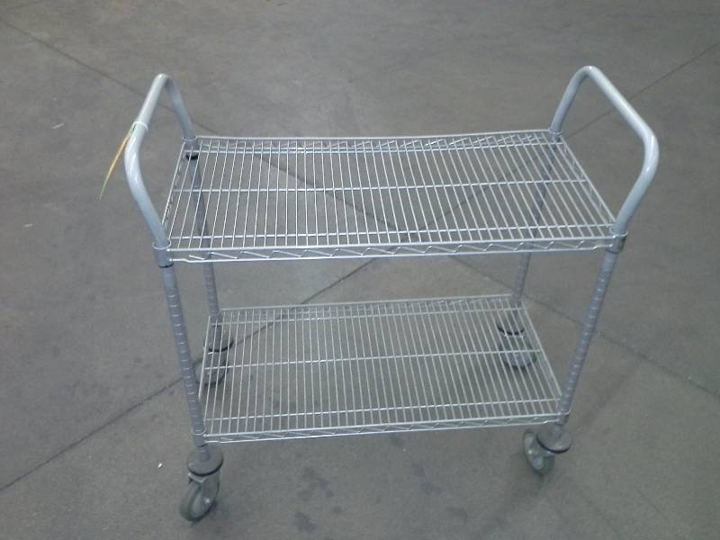 Rolling utility cart, metal